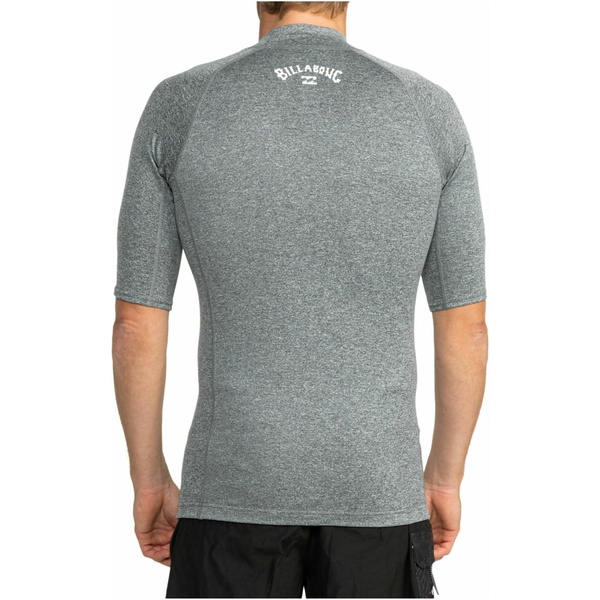 2026 Billabong Waves All Day UV50 Kortærmet Lycravest Til Mænd EBYWR00101 - Dark Grey Heather